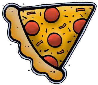 Salami Pizza Slice Clipart