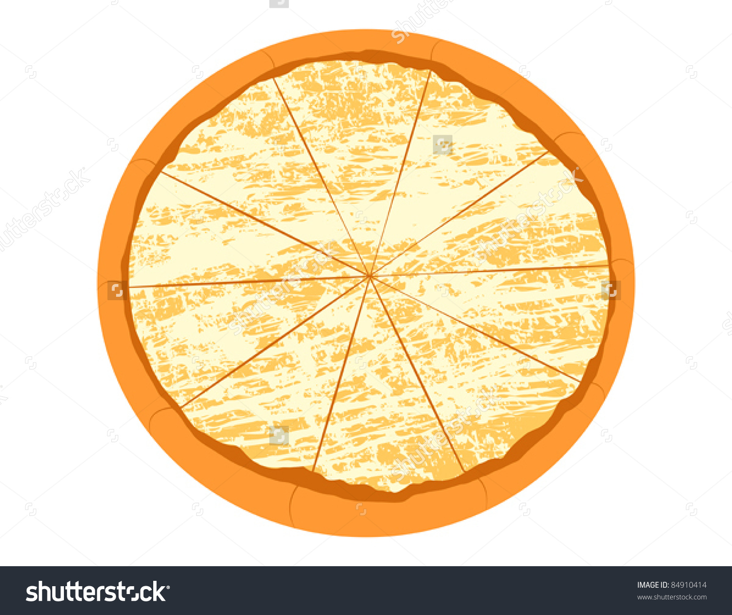 Cheese Pizza Vector . - Cheese Pizza Clipart