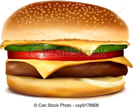 Cheeseburger Stock Illustrati - Cheeseburger Clipart