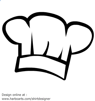Outlined Chef Hat Clip Art