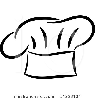 chef hat clipart black and wh