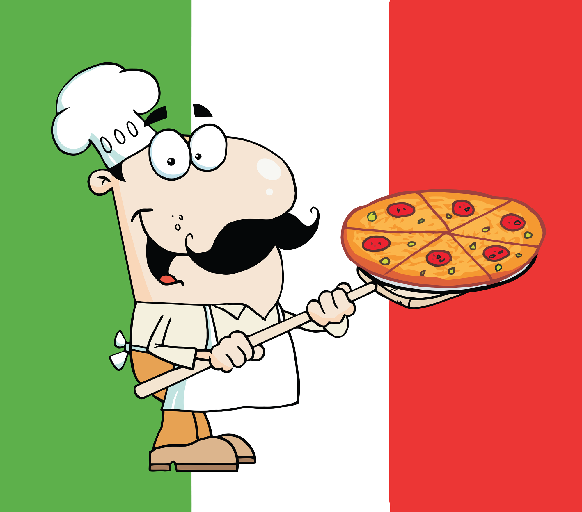 Chef Pizza Italian Clipart