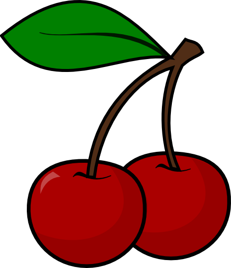 cherry clipart black and white