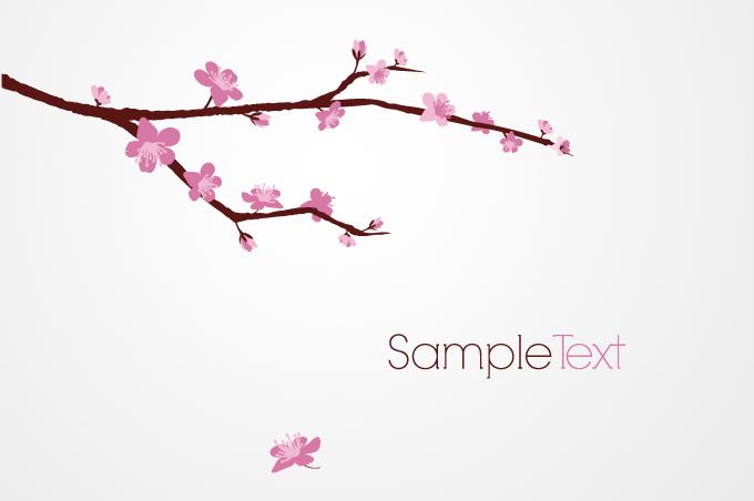 Cherry Blossom Tree Clip Art Tree Branch Vector Free Vector