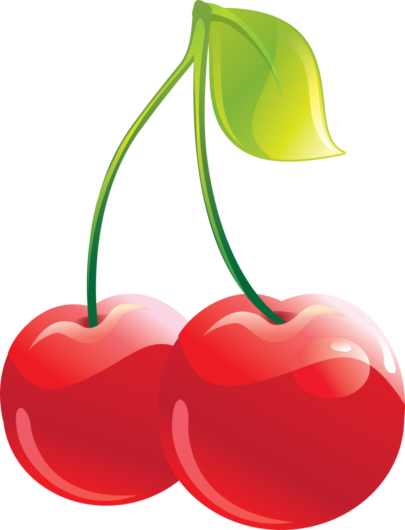 cherry clipart black and whit