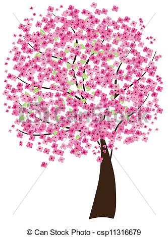 ... cherry tree - vector cher - Cherry Tree Clipart