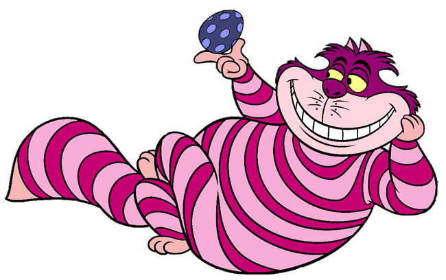 Cheshire Cat pointing .