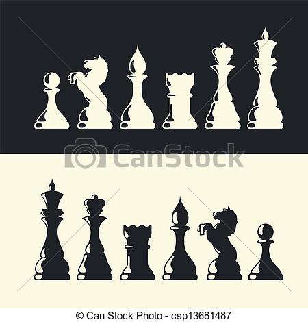 ... Chess pieces collection. Vector