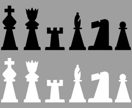 Chess Piece Black King . Down