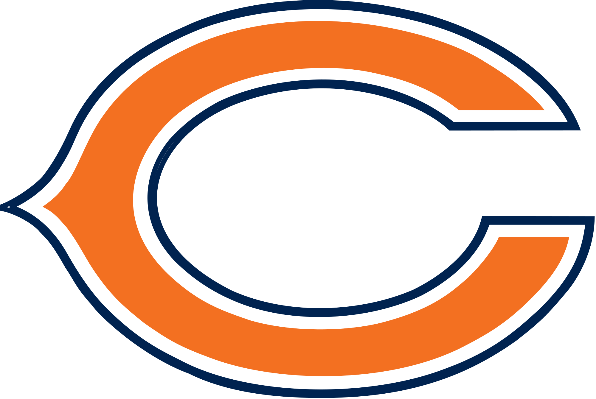 Chicago Bears football with M