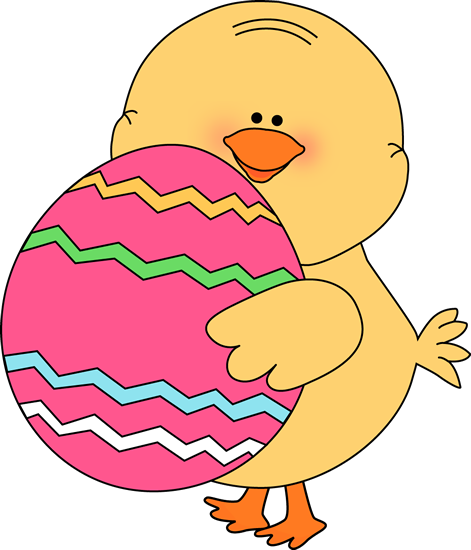 Chick Carrying Easter Egg - Clipart Easter