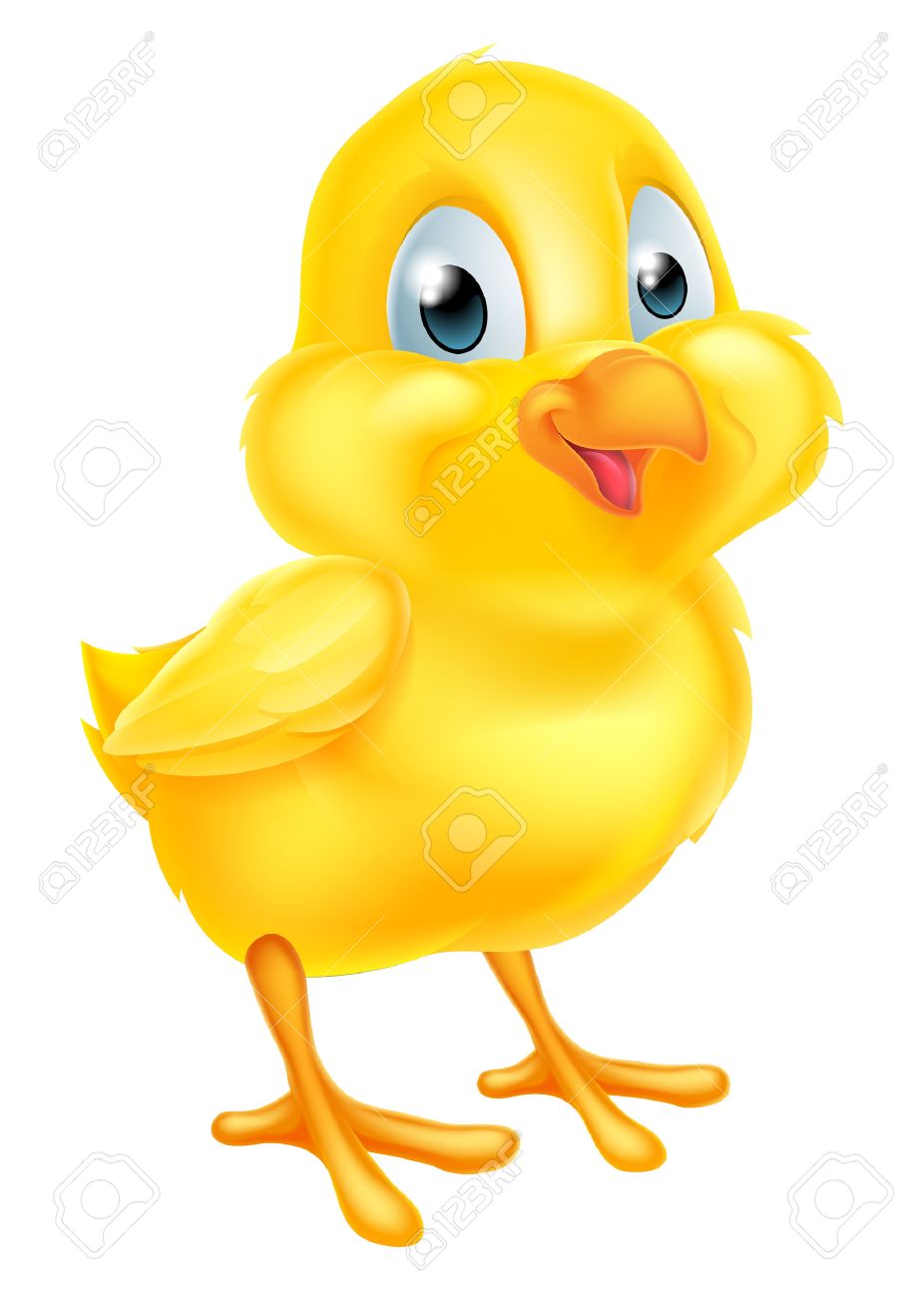 Cartoon baby chicken Easter chick bird Stock Vector - 53120717