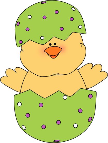 Chick in an Easter egg. Easter clipart ideas