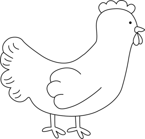 Chicken Clipart Black And ..