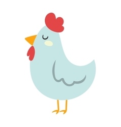 Cool cartoon chicken clipart vector image