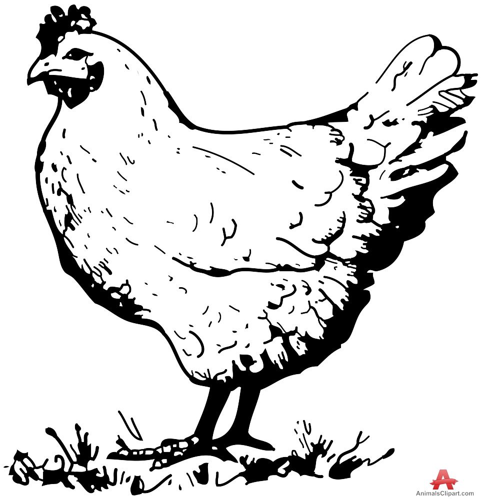hen holding egg clipart. Size