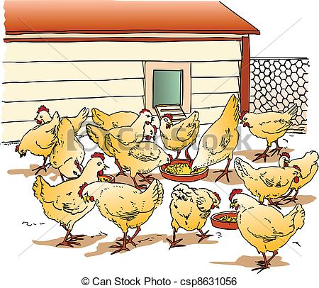 ... Chicken Coop - Image representing a chicken coop, isolated.