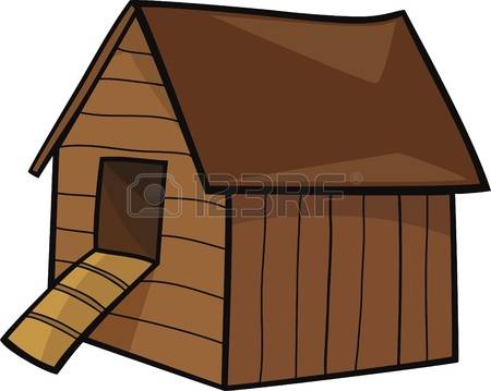 chicken house: cartoon Illustration of farm hen house