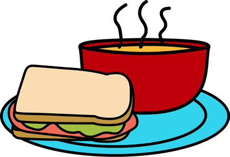 Chicken noodle soup lunch clipart kid
