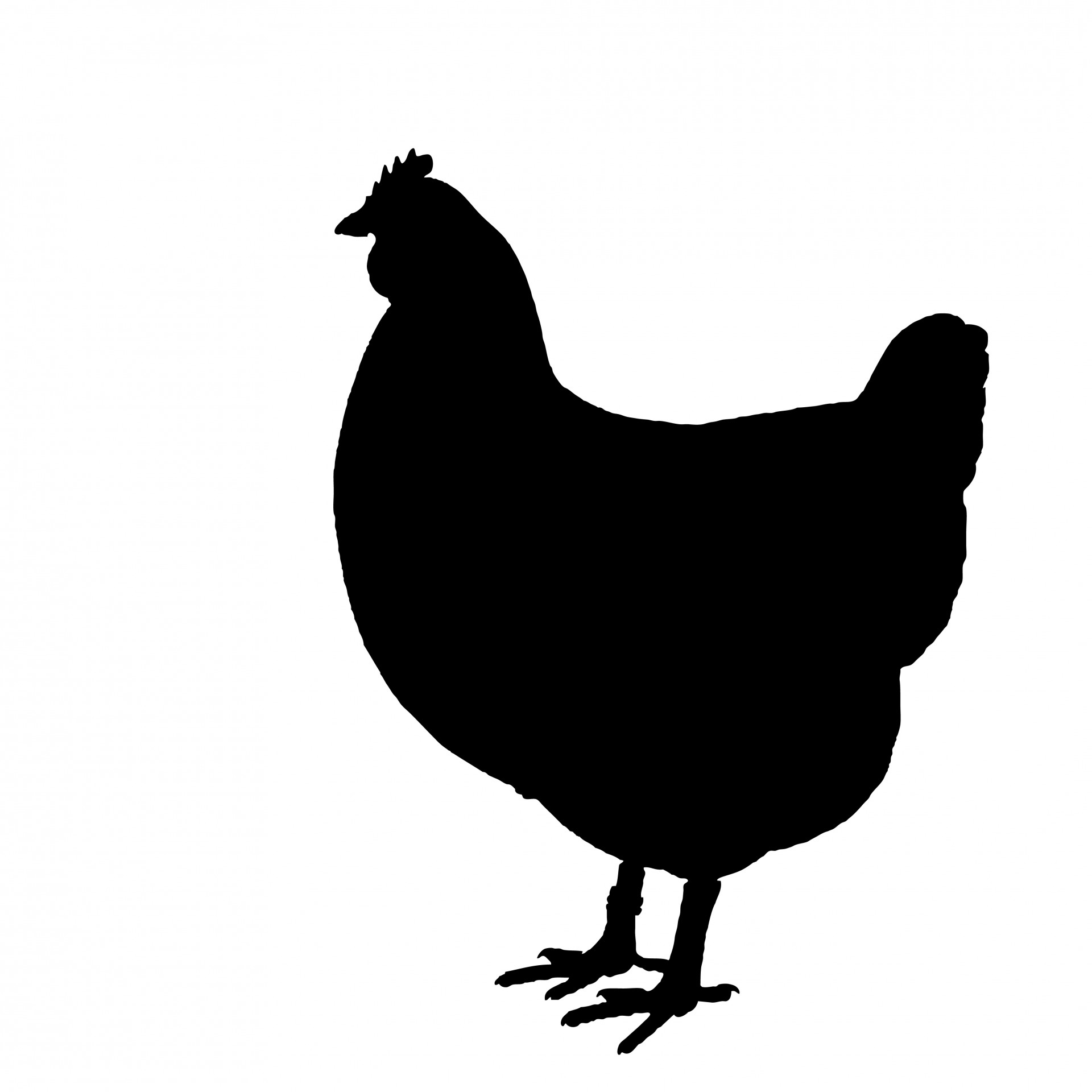 Chicken Silhouette Clipart .. - Chicken Silhouette Clip Art