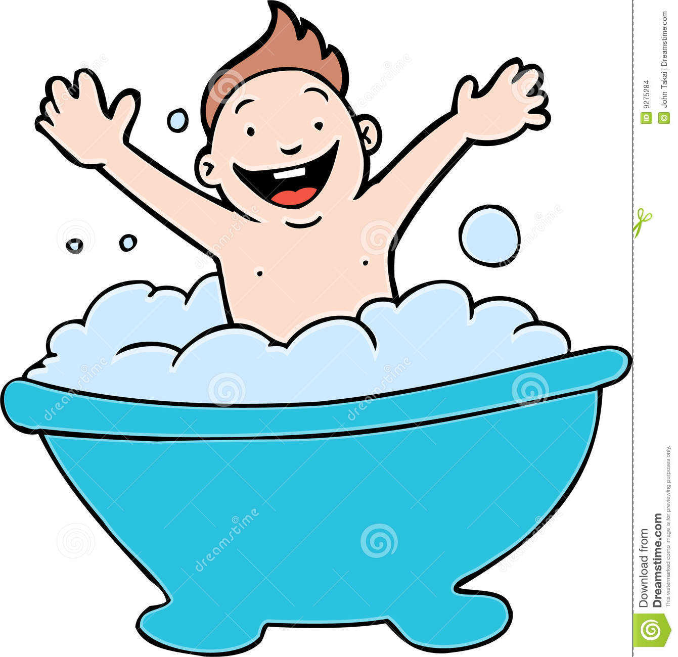 Child Bubble Bath Stock Images