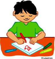 ... Child drawing clip art ...