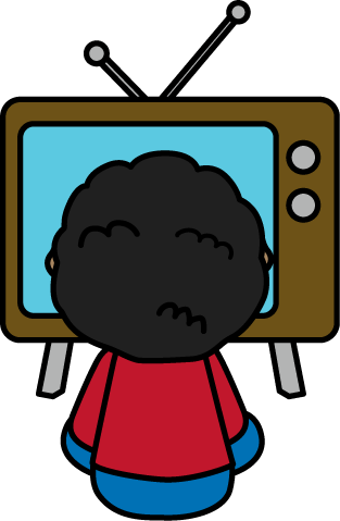 Child Watching TV - Tv Clip Art