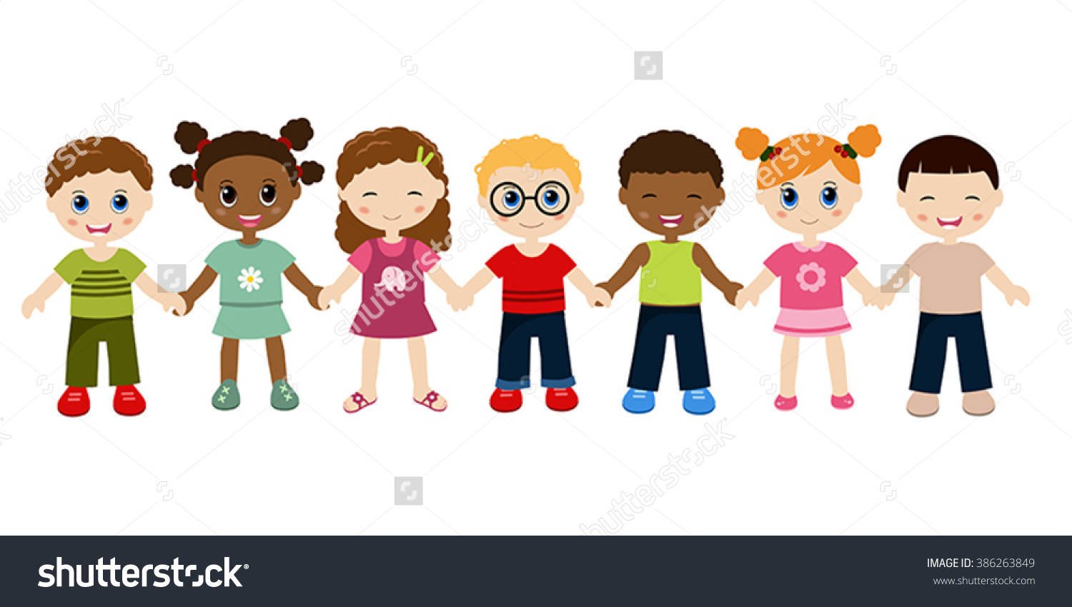 Children Holding Hands.