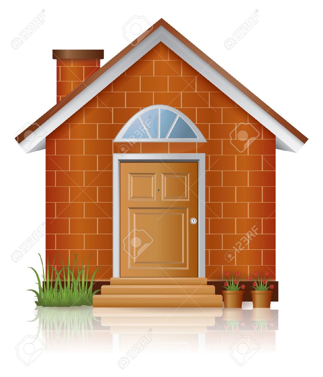chimney brick: Brick house . - Brick House Clipart