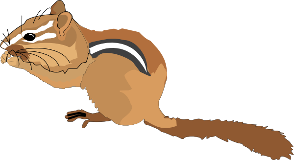 chipmunk clipart black and wh