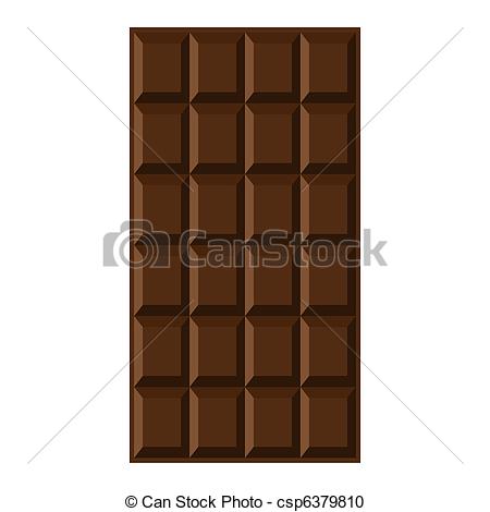 Chocolate bar isolated on the white.