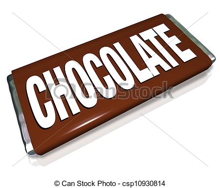 Chocolate bar isolated on the