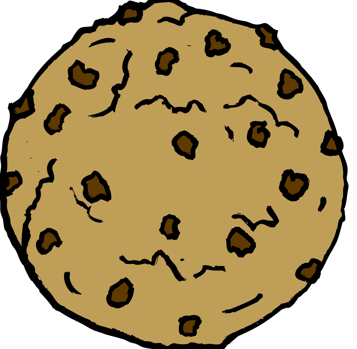 Cartoon Chocolate Chip Cookie