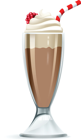 chocolate milkshake vector . - Milkshake Clip Art