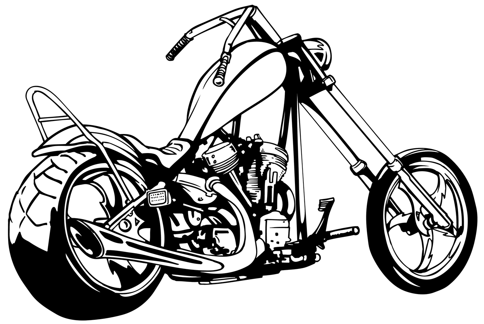 This hot motorcycle clip art 