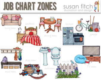 Chore Chart Cleaning Zones Clip Art