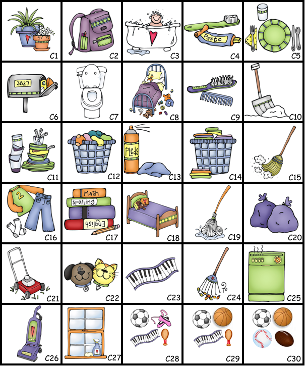 chore chart clipart - Google Search | Family Management | Pinterest | I am, Chore chart pictures and Magnets