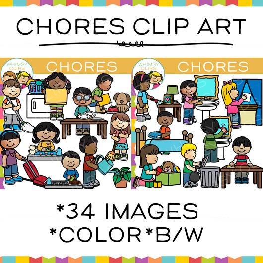 Chores clip art free printabl
