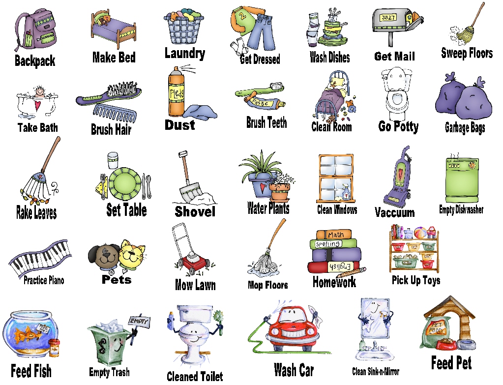Chores Clip Art | home images chores picture chores picture facebook twitter google  ... | Silhouette: Chore Charts | Pinterest | Home, Pictures images and ...
