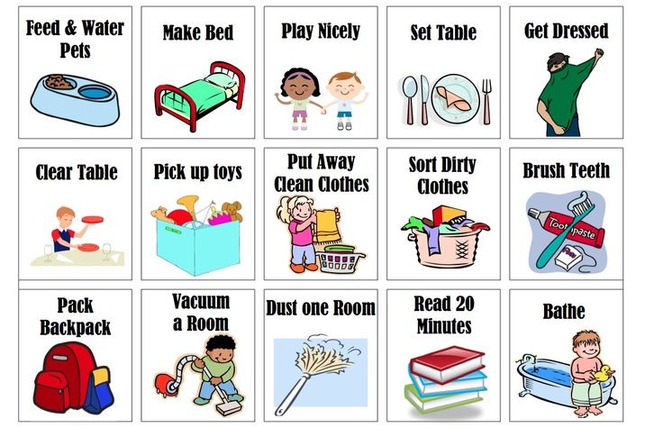 Preschool Chore Chart Clip Ar