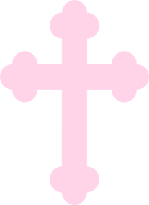 Christening Cross Clip Art - Pink Cross Clip Art
