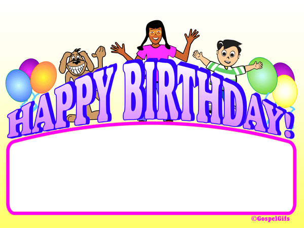 Christian Clip Art Happy Birthday Image With Gospelgifs Characters