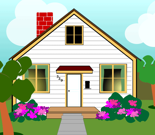 Christian Clip Art Image Of A House A Home Cropped Image With Yard
