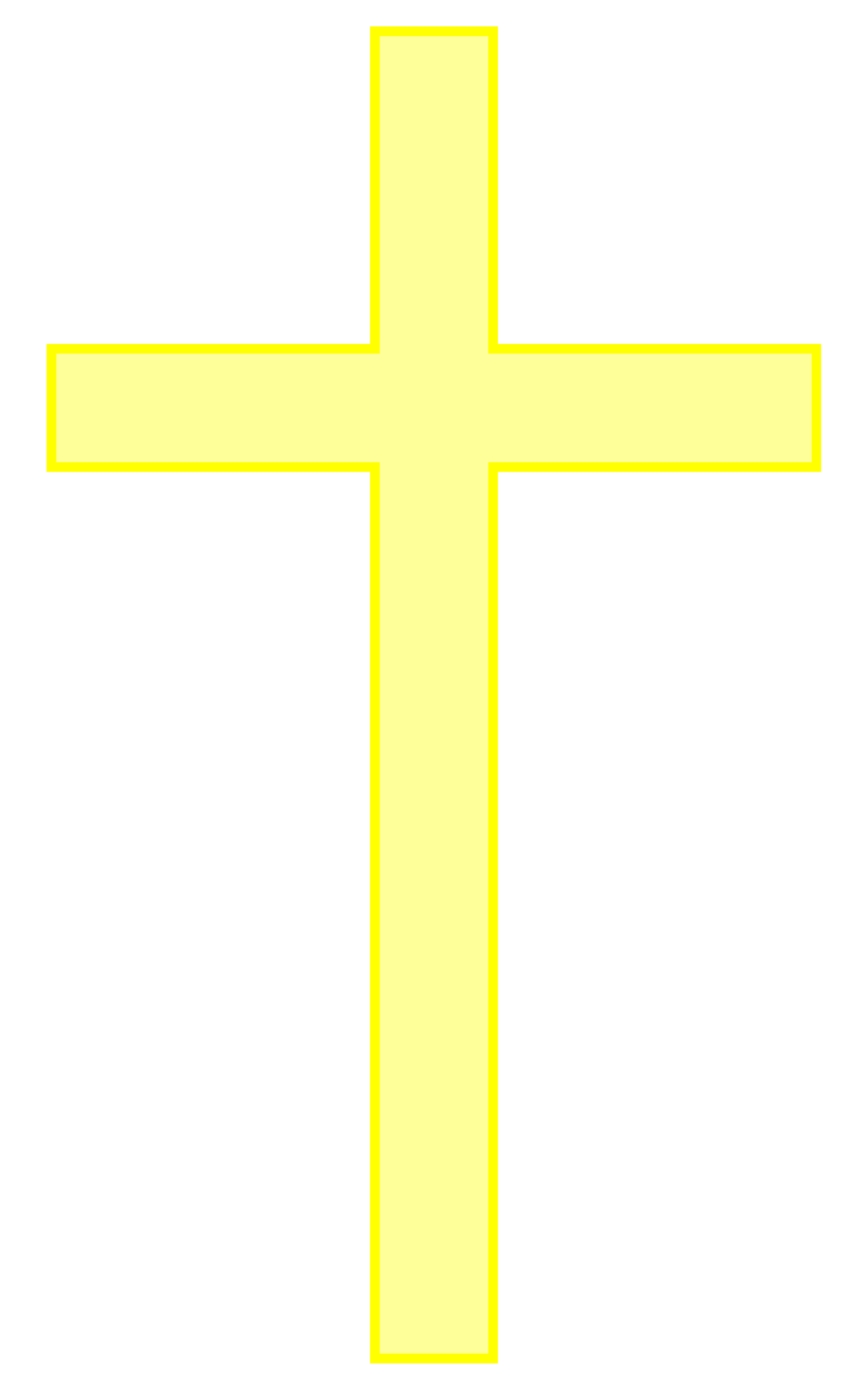 Clip Art of a Cross with Whit