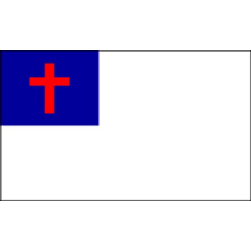 Christian flag, three dimensi