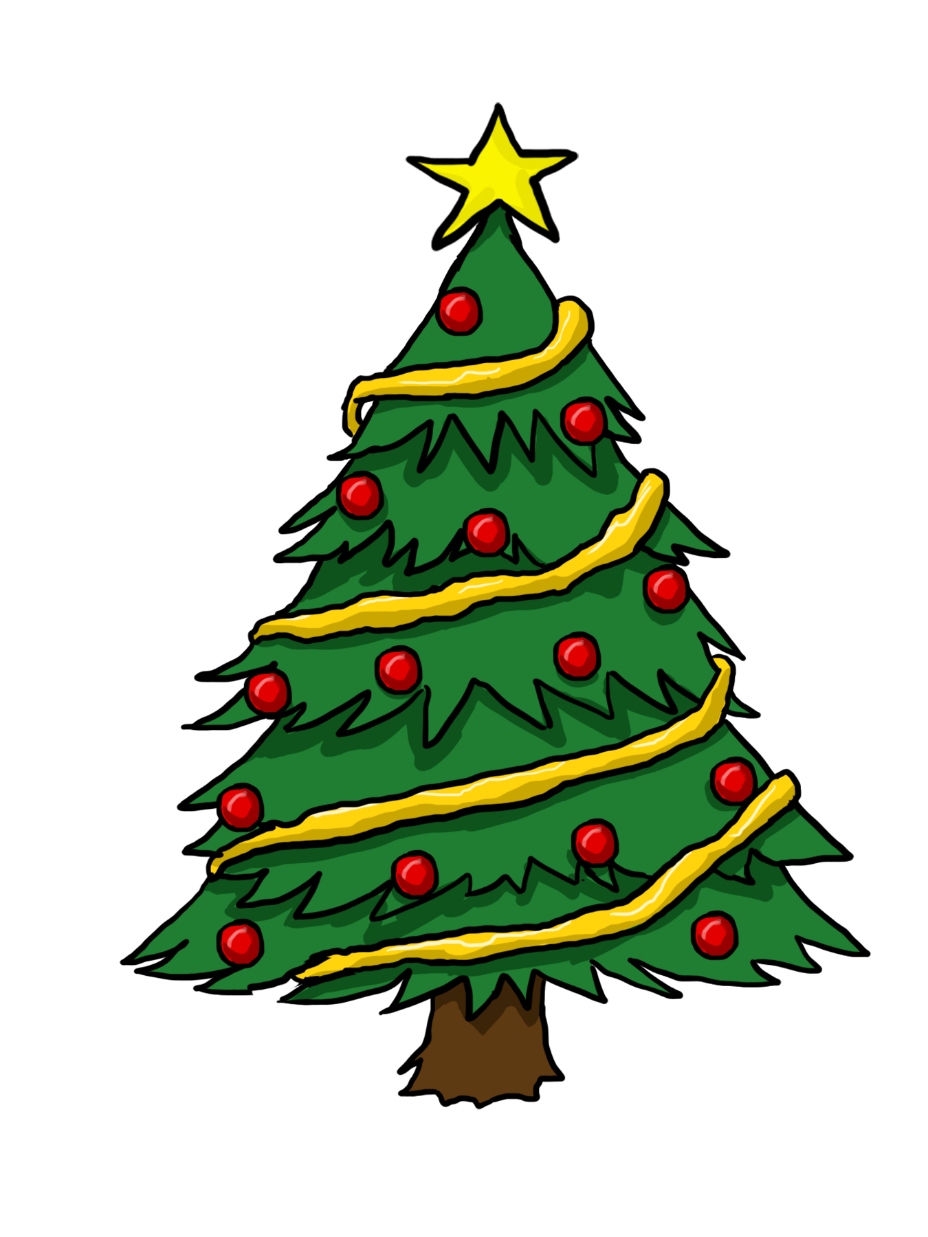Star on Christmas tree, Chris