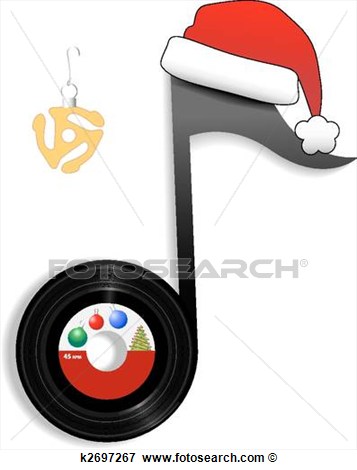 christmas music notes clipart