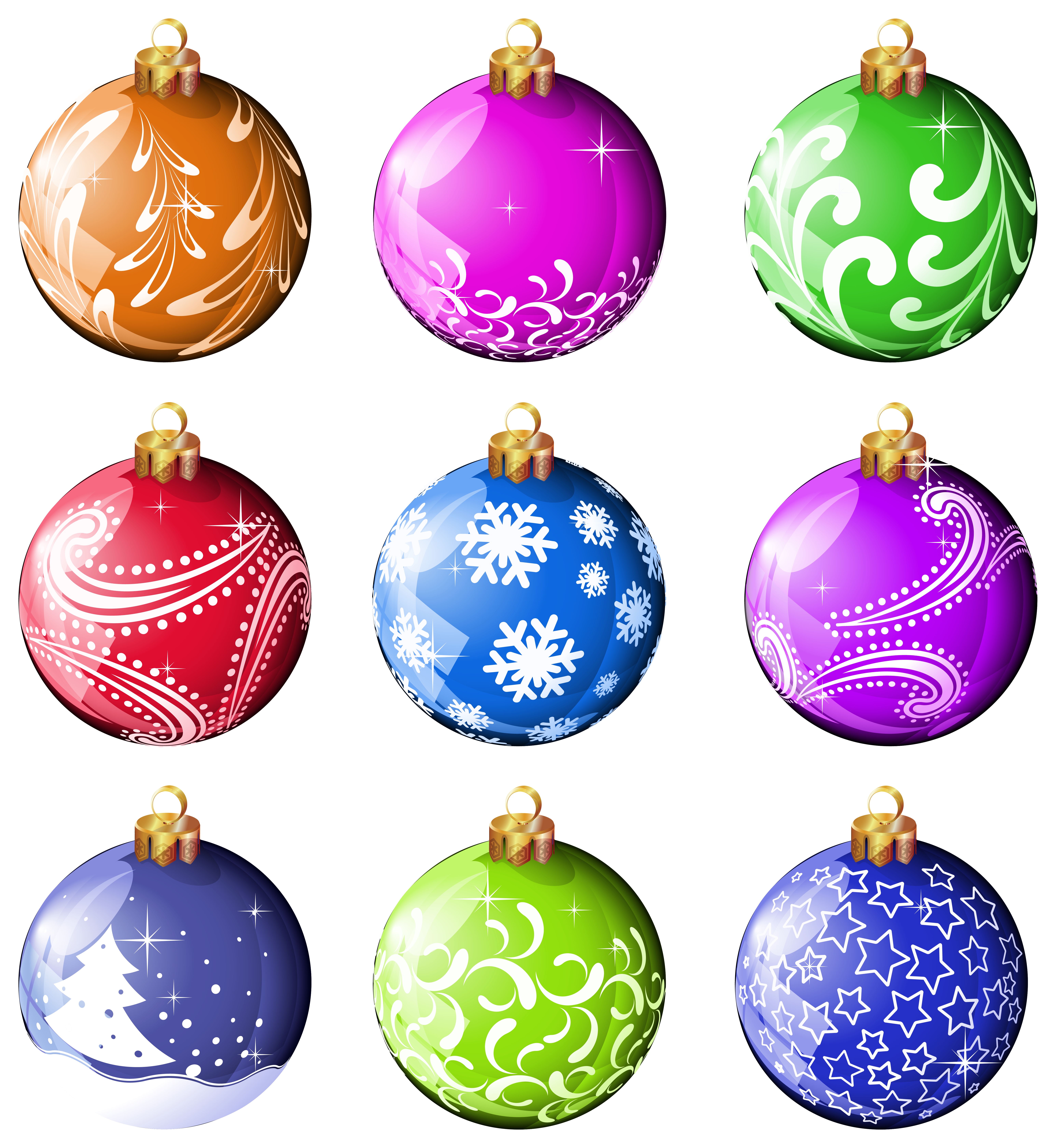 christmas ornaments clipart - Christmas Balls Clipart