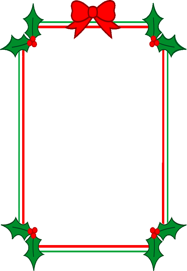 Christmas border with holly a - Holly Clipart Border