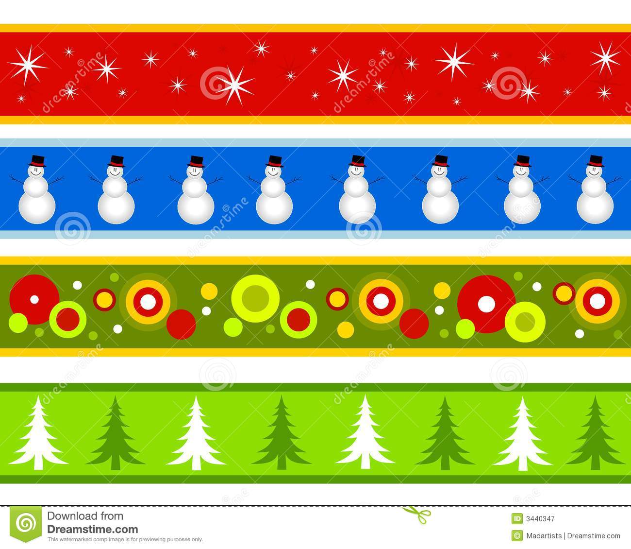Christmas Borders or Banners  - Christmas Clipart Banners